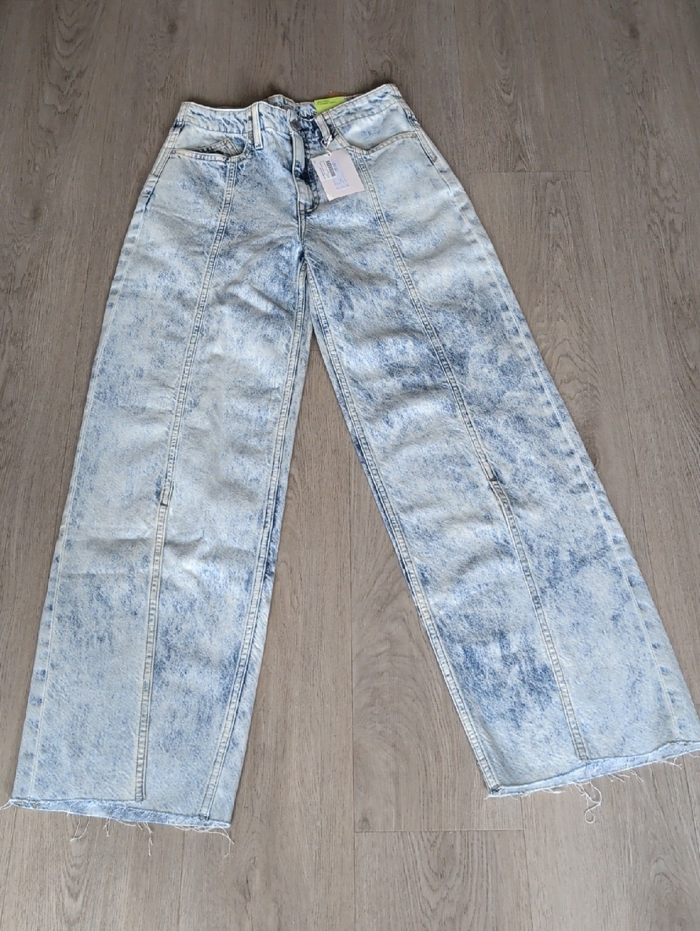 Esprit Light Blue Acid-Wash Wide-Leg Jeans